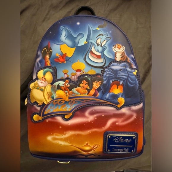 Loungefly Handbags - Loungefly Disney Aladdin Backpack - Blue and Orange